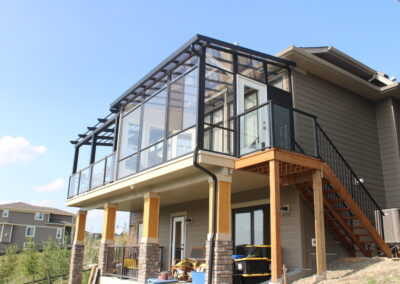 Custom Designed Glass Room Combined with Patio Cover